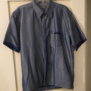 Matinee Couture Men's Iridescent Blue  Casual Shirt